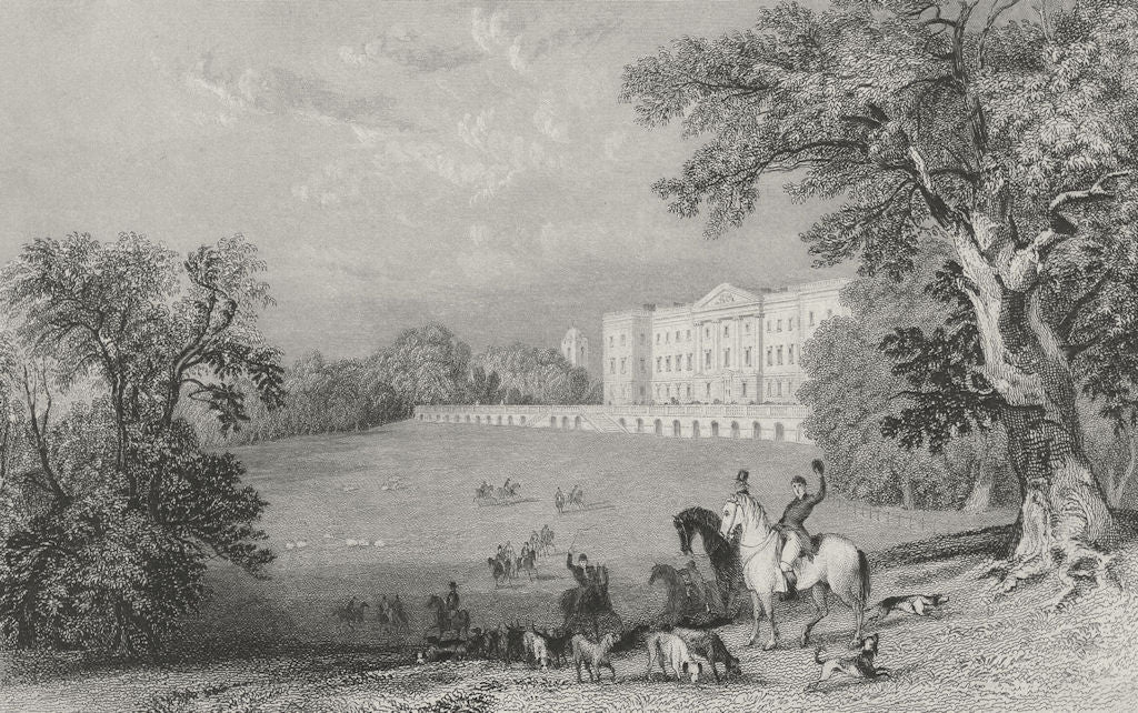 RUTLAND. Burley, Burleigh, hill. Allom 1836 old antique vintage print picture